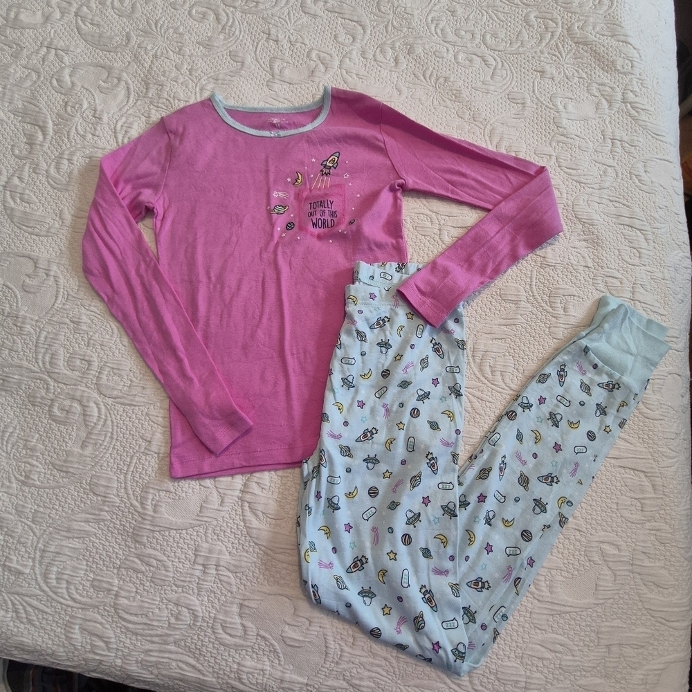 Oshkosh B'Gosh girls size 14 long sleeve pajama set EUC